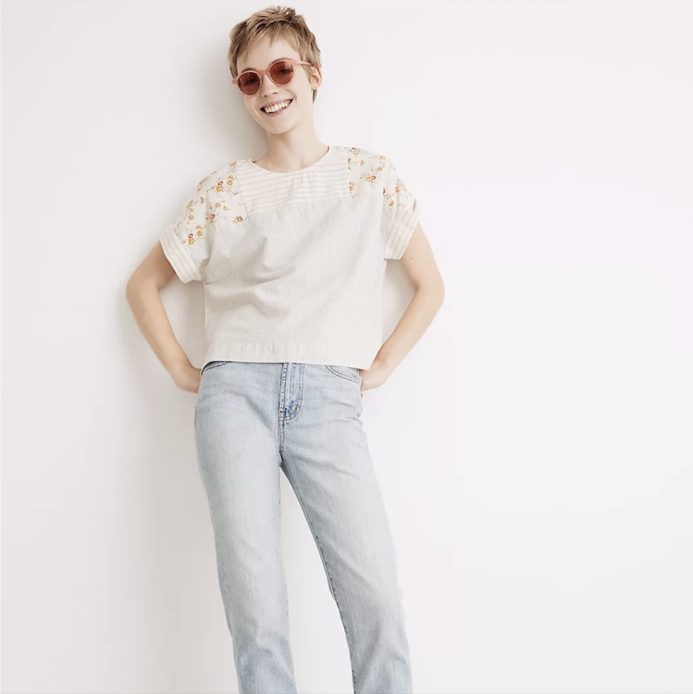 Madewell x The New Denim Project Patchwork Top Medium